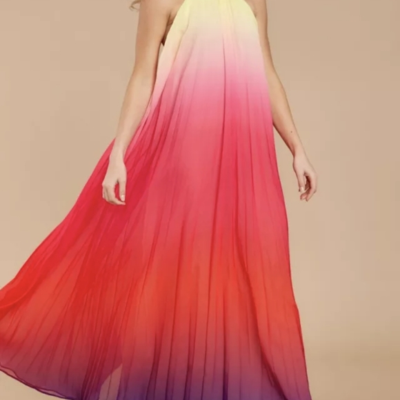 NWT Summer Ombre Sunset Vacation Maxi Dress S: Small-Medium - Picture 8 of 12